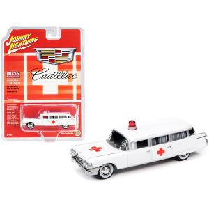 Johnny JLCP7350 1959 Cadillac Ambulance White Special Edition Limited 