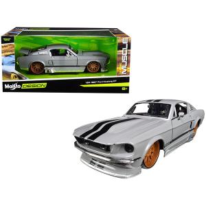 Maisto 31094gry 1967 Ford Mustang Gt 5.0 Gray With Black Stripes Class