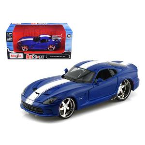 Maisto 31363bl 2013 Dodge Viper Gts Srt Blue Custom 124 Diecast Model 