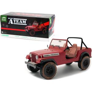 Greenlight 19091 1981 Jeep Cj-7 Animal Preserve Red (dirty Version) Th