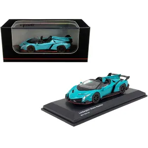 Kyosho KS07040A4 Lamborghini Veneno Roadster Light Blue With Red Line 