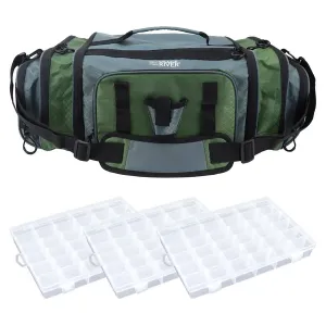 Osage OROTGOLV-PKG Elite Ripstop Fishing Tackle Bag Olive W 3 Tackle B