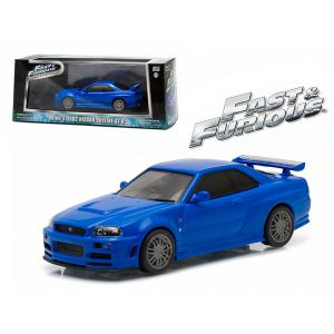 Greenlight 86219 Brian\'s 2002 Nissan Skyline Gt-r Blue Fast And Furio