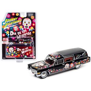 Johnny JLCP7373 1966 Cadillac Hearse Black Dia De Los Muertos (day Of 