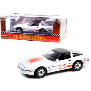 Greenlight 13596 1988 Chevrolet Corvette C4 White With Black Top And O