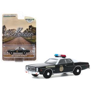 Greenlight 30152 1977 Dodge Monaco Black With White Top Hatchapee Coun