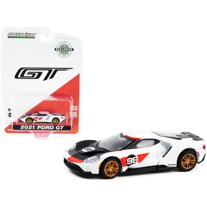 Greenlight 30244 2021 Ford Gt 98 White Ford Gt Heritage Edition (ken M