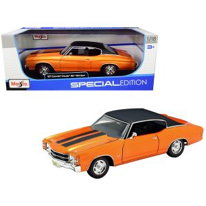 Maisto 31890or 1971 Chevrolet Chevelle Ss 454 Sport Orange Metallic Wi