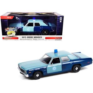 Greenlight GL85532 1975 Dodge Monaco Light Blue And Dark Blue Massachu