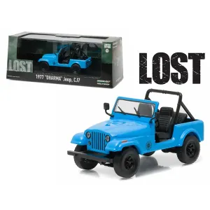 Greenlight 86309 1977 Dharma Jeep Cj7 Blue Lost Tv Series (2004-2010) 