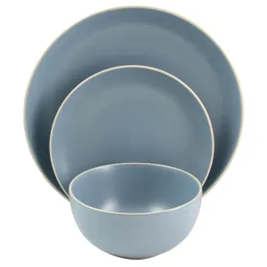 Gibson 107457.12RM Home Rockaway 12-piece Dinnerware Set In Matte Blue