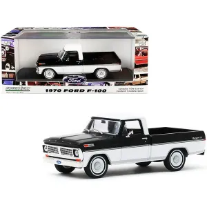 Greenlight 86338 1970 Ford F-100 Ranger Xlt Pickup Truck Raven Black A