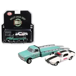 Greenlight 51247 1967 Chevrolet Ramp Truck Turquoise And 1971 Chevrole