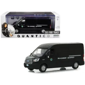 Greenlight 86157 2015 Ford Transit Van Black Fbi Academy Quantico Quan