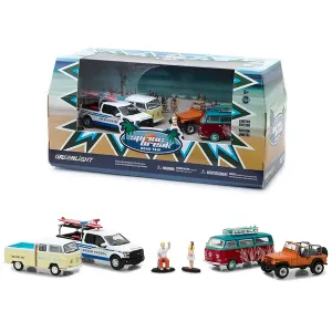 Greenlight 58047 Spring Break Road Trip 6 Pieces Set Multi Car Diorama