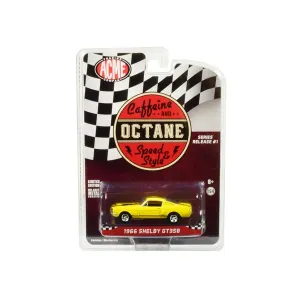 Greenlight 51249 1966 Ford Mustang Shelby Gt350 Yellow With Black Stri