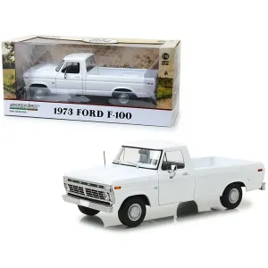 Greenlight 13536 1973 Ford F-100 Pickup Truck White 118 Diecast Model 