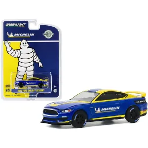 Greenlight 30186 2019 Ford Mustang Shelby Gt350r Michelin Tires Blue W