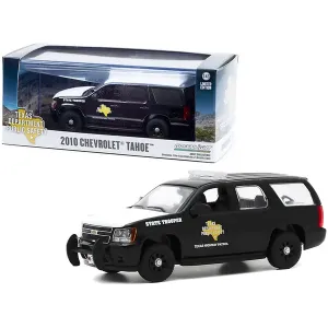 Greenlight 86184 2010 Chevrolet Tahoe Black With White Hood Texas High