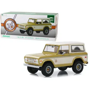 Greenlight 19071 1976 Ford Bronco Gold Metallic And Cream Colorado Gol