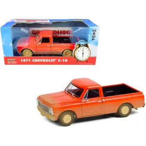 Greenlight 84131 1971 Chevrolet C-10 Pickup Truck Orange (dirty) Groun