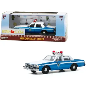 Greenlight 86585 1986 Chevrolet Caprice Blue And White Police Car Home