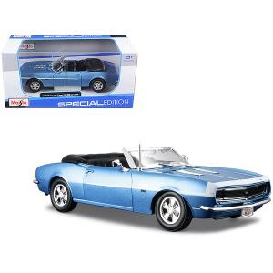 Maisto 31257bl 1968 Chevrolet Camaro Ss 396 Convertible Blue Metallic 