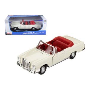 Maisto 31811cr 1967 Mercedes Benz 280 Se Cabriolet Cream With Red Inte