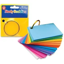 Hygloss HYX 53510 Hygloss Bright Study Buddies Flash Cards - 100 Sheet