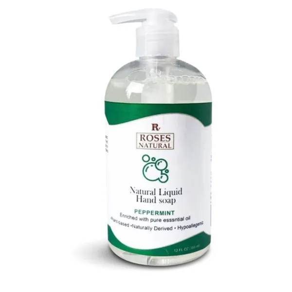 Roses 744790578997 Natural Hand Soap - Peppermint 9oz