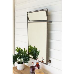 Kalalou CQ7477 Metal Framed Wall Mirror With Top Rotating Mirror 22 X 