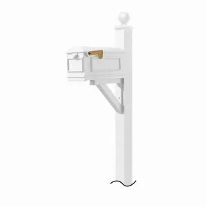 Qualarc WPD-NB-S4-LMC-WHT Westhaven System With Lewiston Mailbox (no B