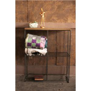 Kalalou CQ6256 Four Cubby Console With Wooden Top. 28 X 12 X 34t. Each