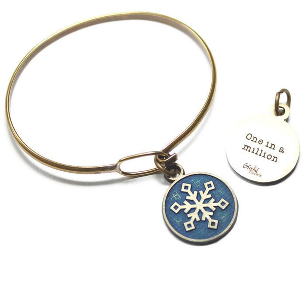 Gleeful RT-MILLION-SNOW-BRA One In A Million Token Bracelet  Charm