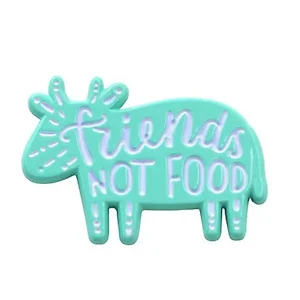 Real Sic Friends Not Food Vegan Pride Enamel Pin - 1.5