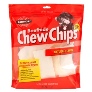 Lennox Intl Natural Beefhide Chew Chips - 16oz Dog Treats