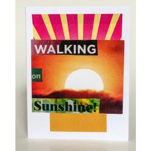 Barnes SQ7406655 Walking On Sunshine Greeting Card (pack Of 6)