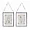 78114DS | Melrose International Set of 2 Glass and Metal
