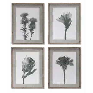 78000DS | Melrose International Set of 4 Floral Print Wall