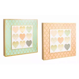 62548DS | Melrose International Set of 2 Heart Design Wall