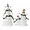 80477DS | Melrose International Set of 2 Festive Snowman