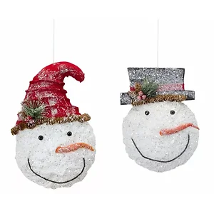 80330DS | Melrose International Whimsical Snowman Heads