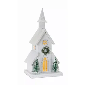77548DS | Melrose International Illuminated Rustic Church