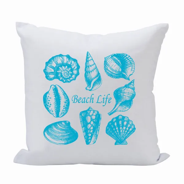 Creative 101030 Pillow 16x16 Sea Shells Beach Life