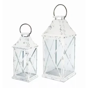 74344DS | Melrose International Metal Lantern Set of 2