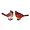 80705DS | Melrose International Festive Cardinal Decor (Set