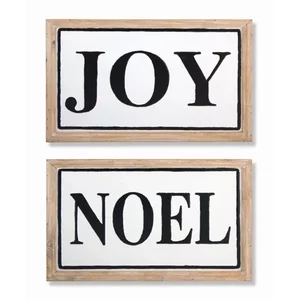 76581DS | Melrose International Rustic Noel and Joy Sign