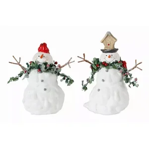 80478DS | Melrose International Festive Terra Cotta Snowman