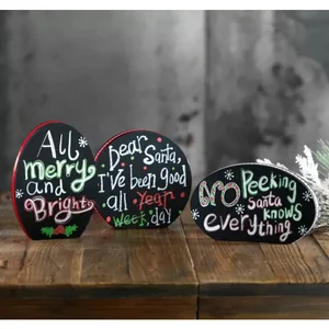 61215DS | Melrose International Set of 9 Round Santa