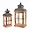 54161DS | Melrose International Wood and Metal Lantern Set